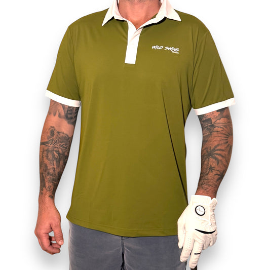 Wild Swing Signature Polo - Olive Green