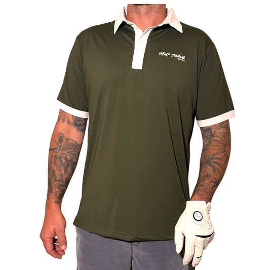 Wild Swing Signature Polo - Army Green